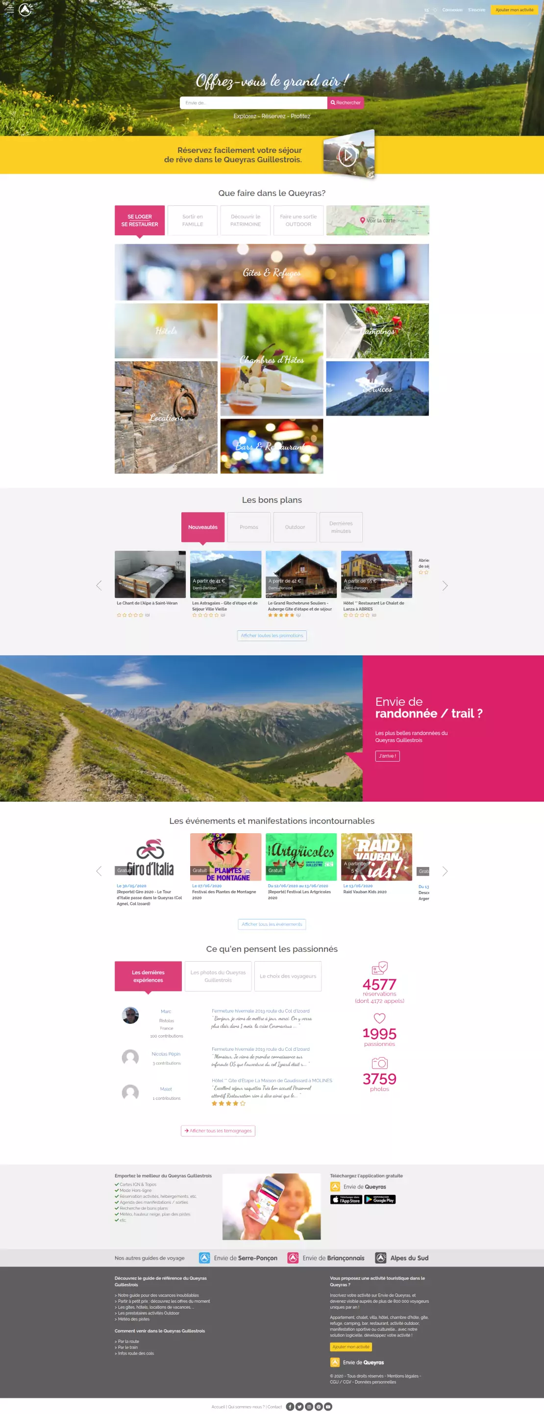 Envie de Queyras — Page d'accueil