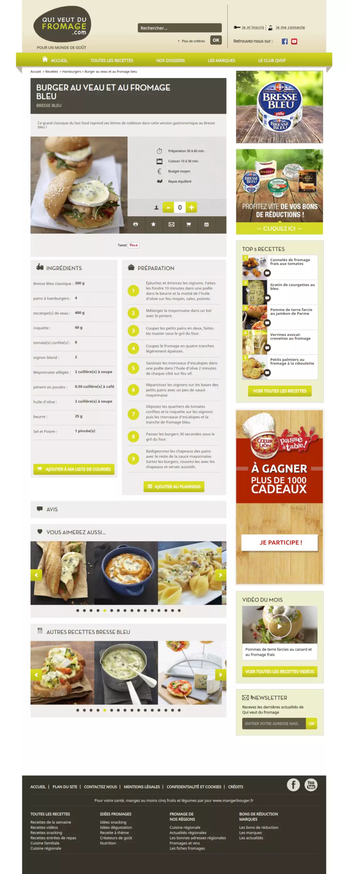 Qui Veut Du Fromage — Recettes