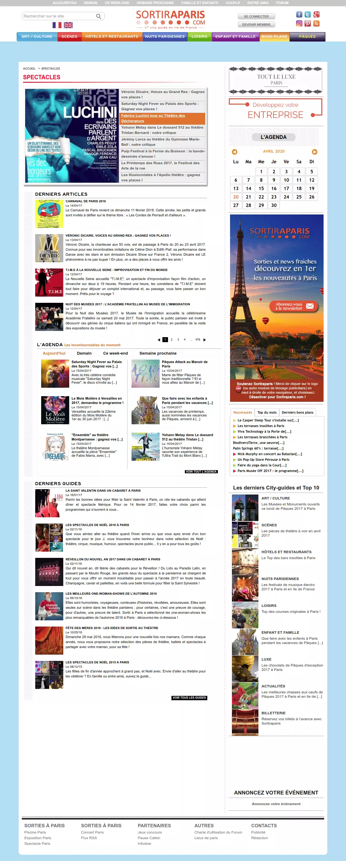 Sortir à Paris — Derniers articles