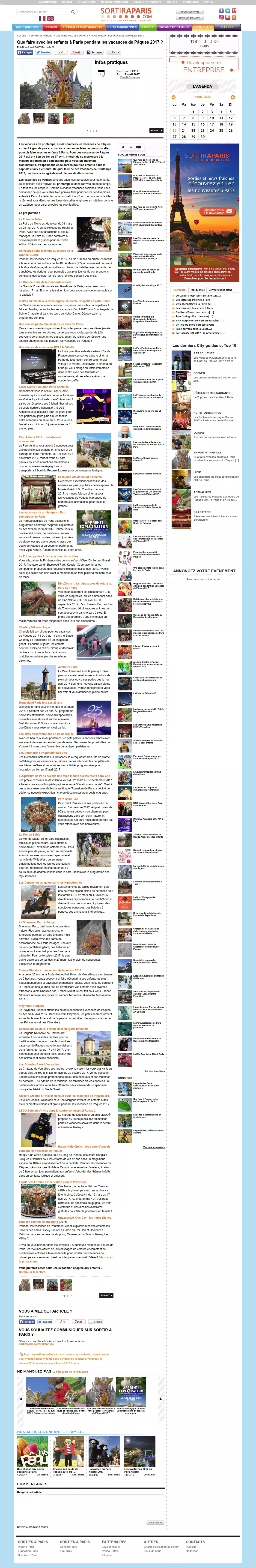 Sortir à Paris — Article