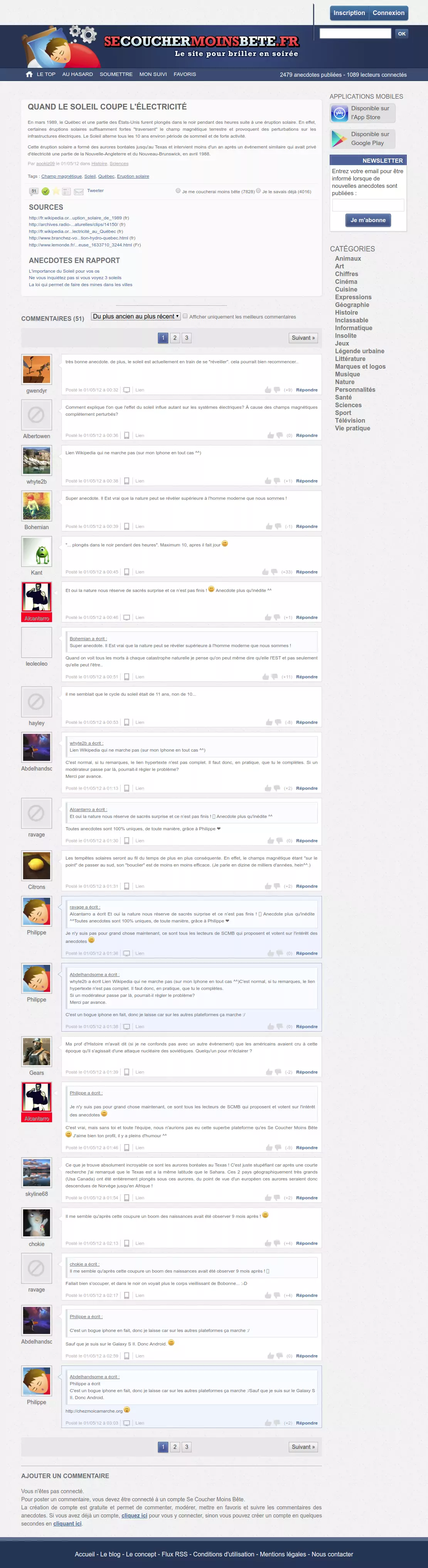 Se coucher moins bête — Anecdote